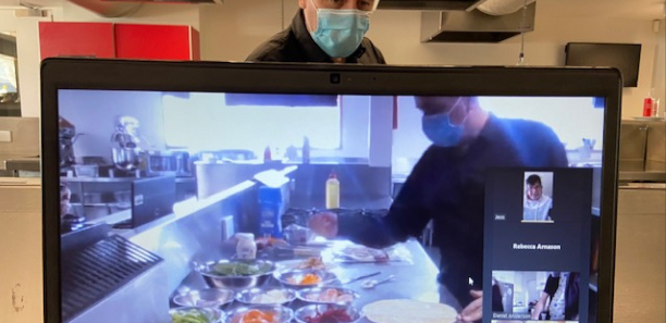 Kevin Campbell goes virtual in the Leongatha kitchen