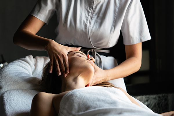 Woman in spa salon