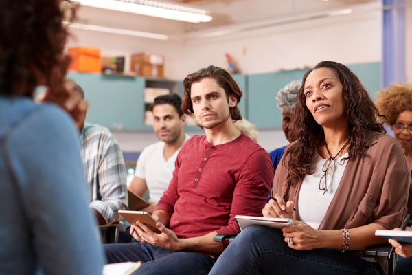 classroom taking lecture notes