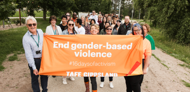 TAFE Gippsland staff campaign walk for 16 Days of Activism