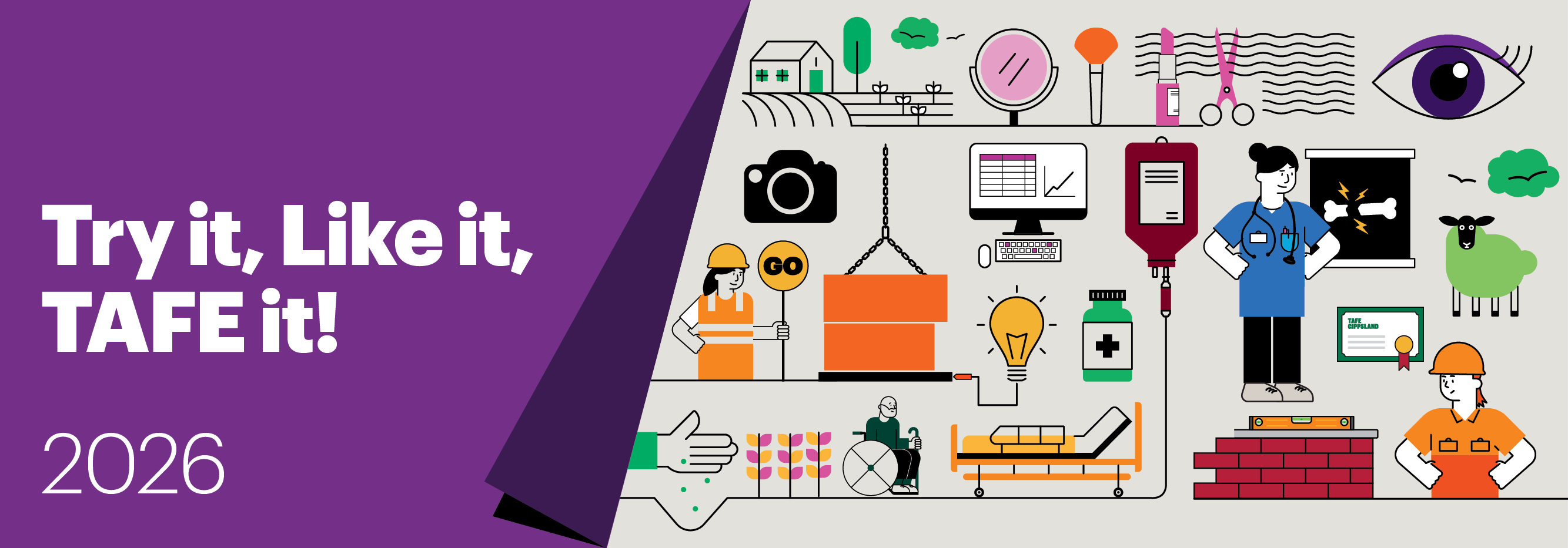 Website Header Try it, Like it, TAFE it!