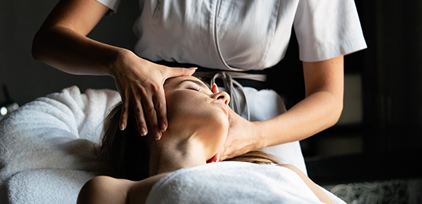 healthy woman in spa salon