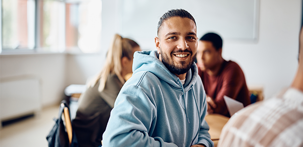 Man happy to return to education