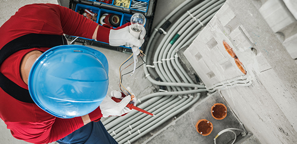 electrician repairing wiring