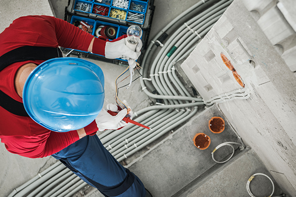 electrician repairing wiring