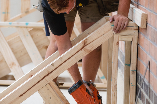 Carpenter building house