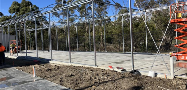 Greenhouse slab had been laid