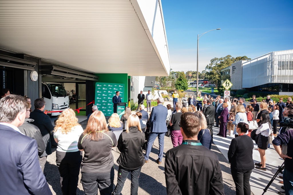 Attendees gathered for the official opening of the Clean Energy Centre at TAFE Gippsland