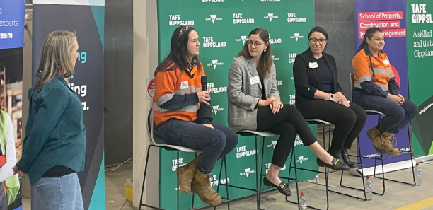 Amber Leyshan was part of the panel at the Powering Her Pathway launch